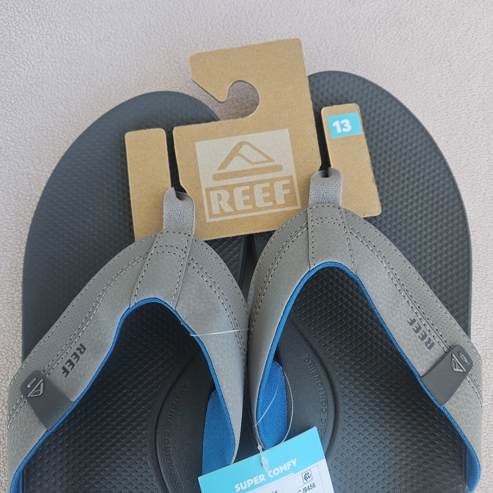Reef Cushion Spring 2.0 Flip Flop Sandals Men SZ 13 Grey Shadow Comfort Slip-On - Picture 5 of 5